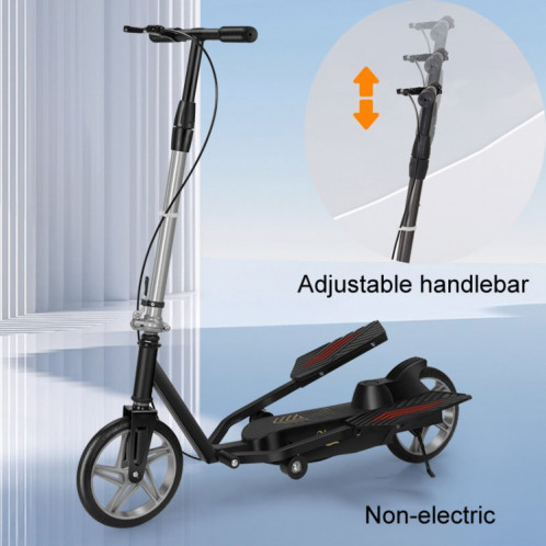Scooter de mobilité à deux roues pour adulte, vélo à pédale à double aile, modèle : pliable noir SH8403422-09